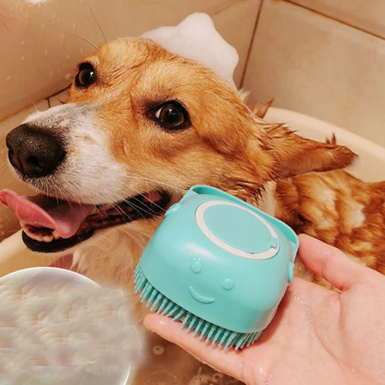 Brosse de bain pour animaux 2 en 1 | chien