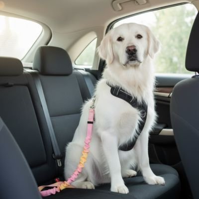 Ceinture de sécurité pour chien • Ceinture JappyVoyage™: élastique: Absorbe les chocs et mouvements brusques