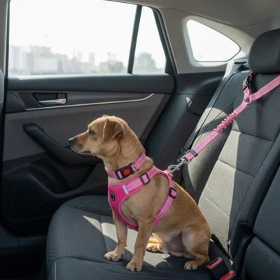 Ceinture de sécurité pour chien | JappySafe2™ : Sangle ajustable en longueur