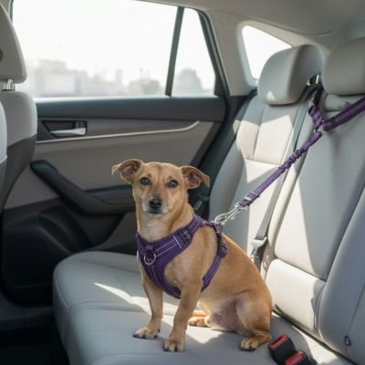 Ceinture de sécurité pour chien • JappyToutouSafe™ :   système d'attache universel