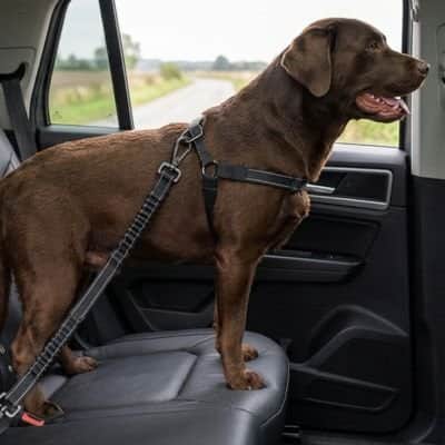 Ceinture de sécurité pour chien • Protection JappyRide™ : Sangle élastique absorbante