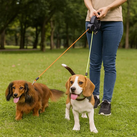 Double laisse pour chien - Laisse'2'Go™ : Promenades simplifiées pour deux chiens - Jappy Toutou