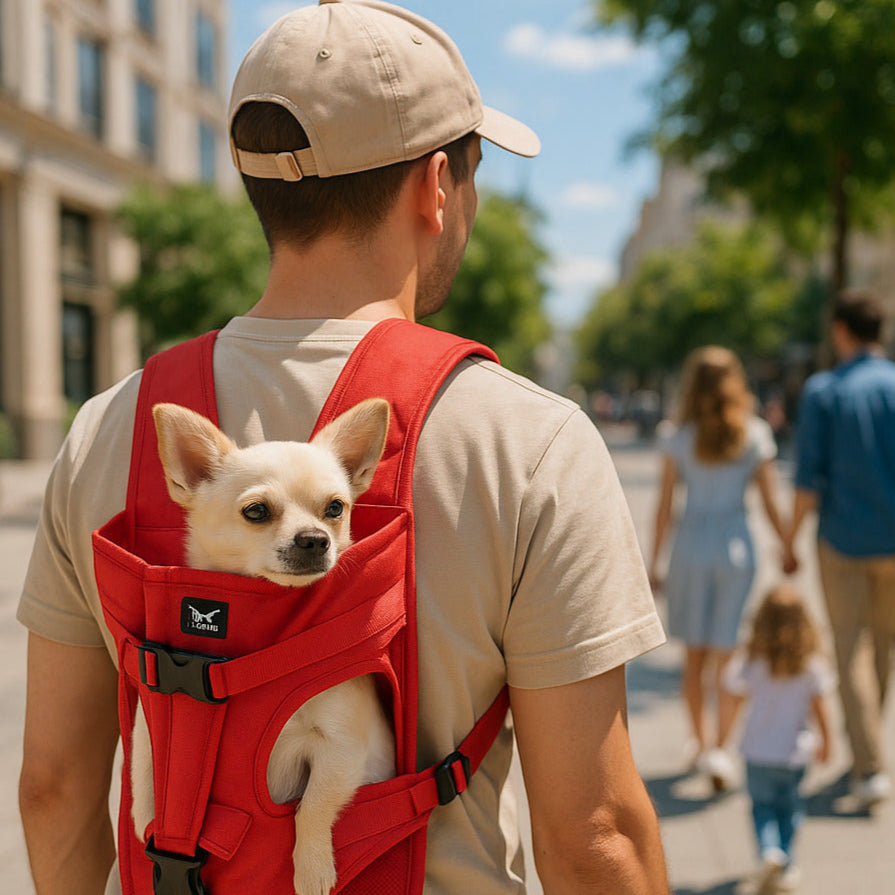 Sac transport chien-WoufPack™ conçu pour le bien-être
Sécurité et confort pour sortie en famillle
