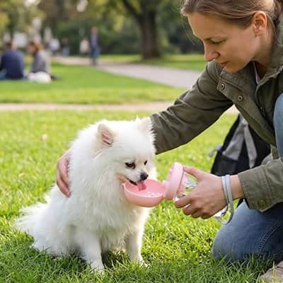 Gourde pour Chien : Gourde chien • GorgéeToutou™ : Conception avec bol rabattable