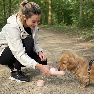 Gourde pour Chien : Gourde pour Chien•JappyOasis2™ : Design compact et portable: