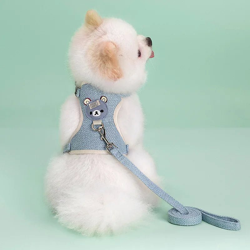 Harnais petit chien - Patafun™ un beau bleu