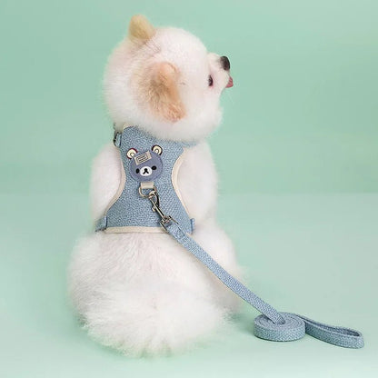 Harnais petit chien - Patafun™ un beau bleu