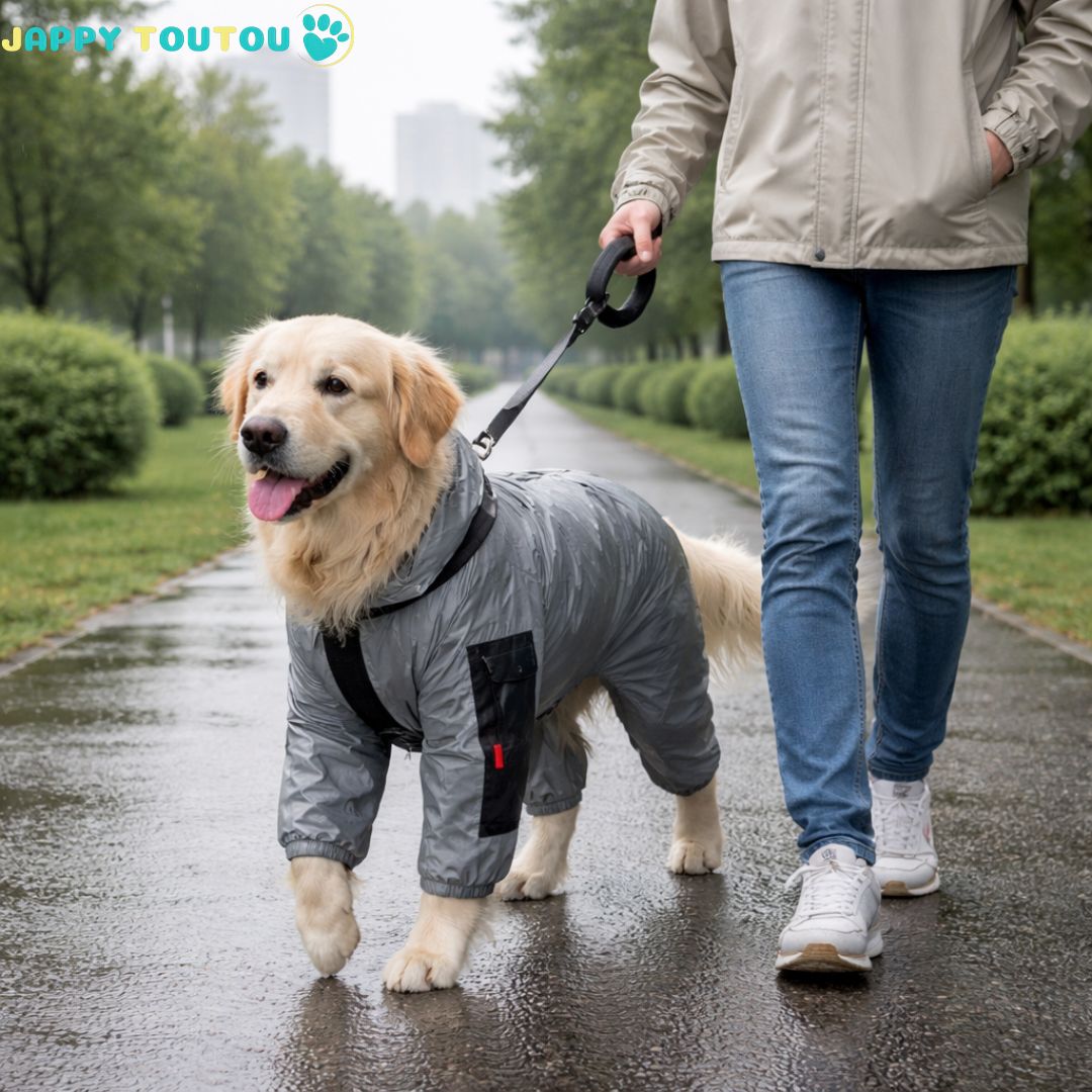 Imperméable chien•JappyCityDry™ : Liberté de mouvement