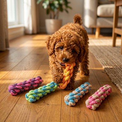 Jouet pour chien​• Jappy Croc’2nœud™ : Assortiment de couleurs vives