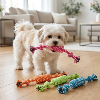 Jouet pour chien​• Jappy Croc’2nœud™ : Format allongé 