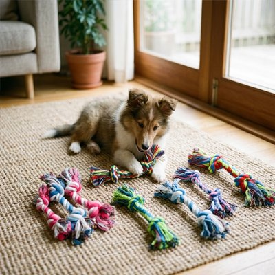 Jouet pour chien​ • JappyNoeud Rigolo™ : Plusieurs nœuds solides