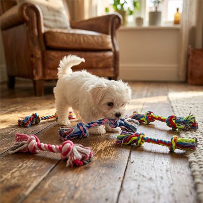 Jouet pour chien​​ • JappyNoeud Rigolo™ :  Robustesse: Conception renforcée résistant