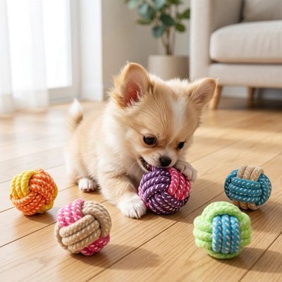 Jouet pour chien​•Croc’nœud™ : Solidité: Construction robuste