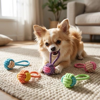 Jouet pour chien​​•Croc’nœud™ : Taille: Adaptée aux petites et moyennes races,
