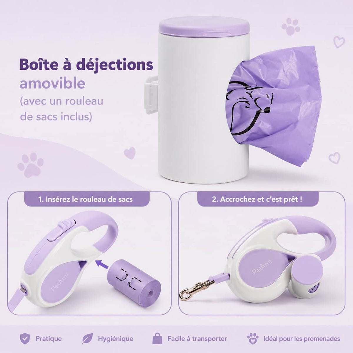 Laisse chien enrouleur | JappyHorizon™ - Jappy Toutou