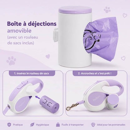 Laisse chien enrouleur | JappyHorizon™ - Jappy Toutou