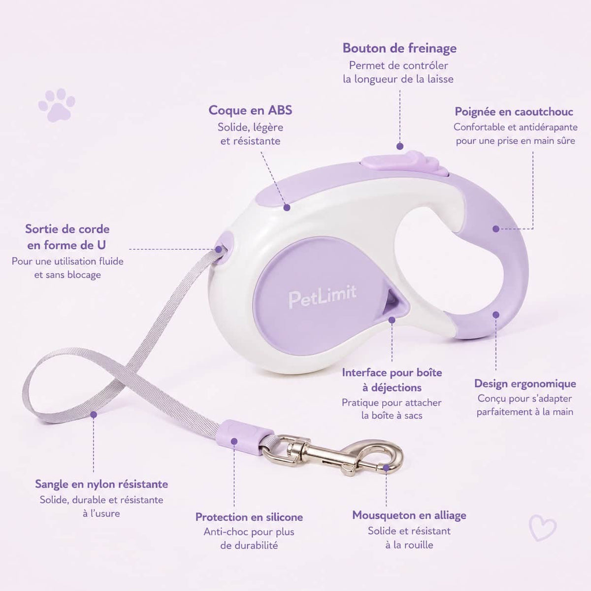 Laisse chien enrouleur | JappyHorizon™ - Jappy Toutou