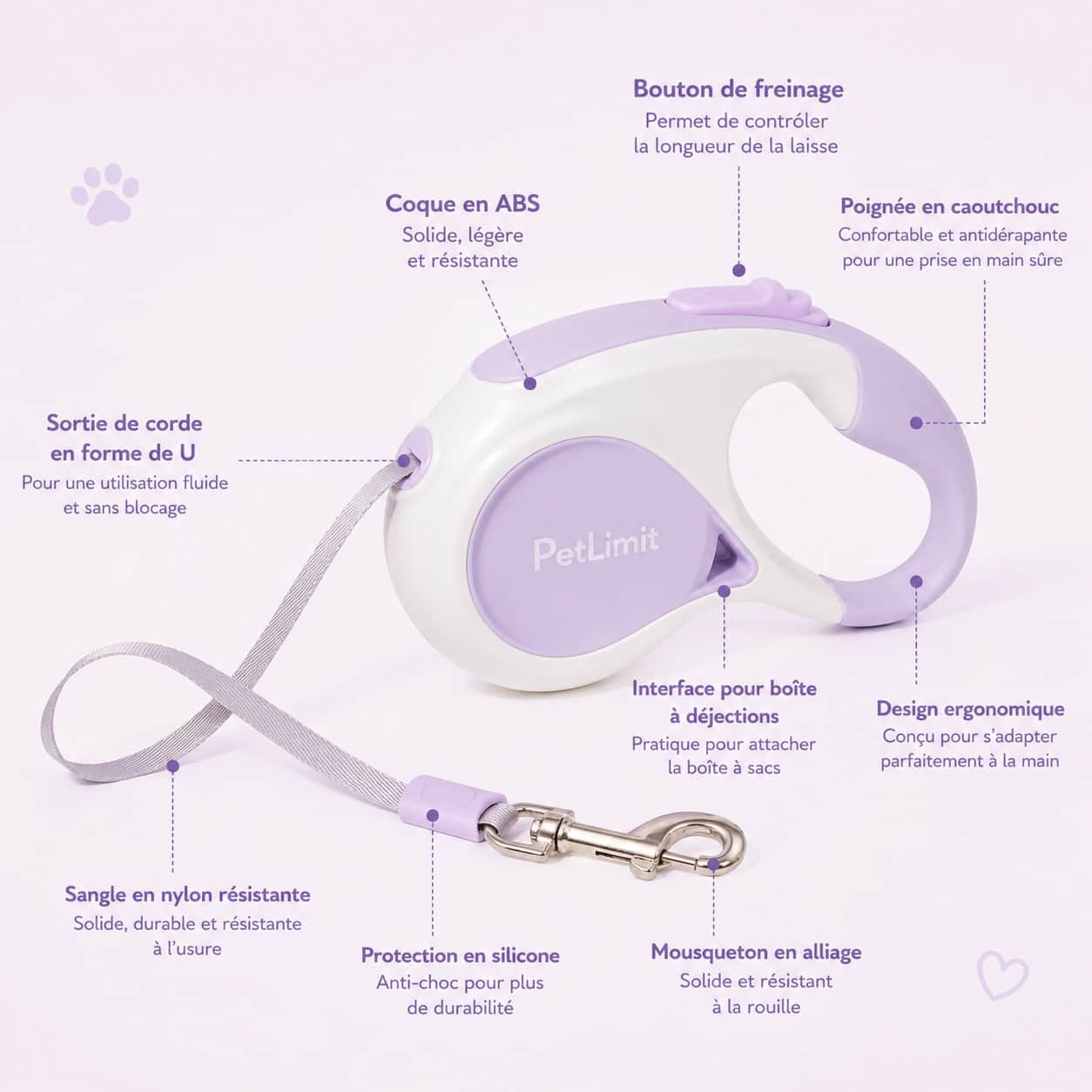 Laisse chien enrouleur | JappyHorizon™ - Jappy Toutou