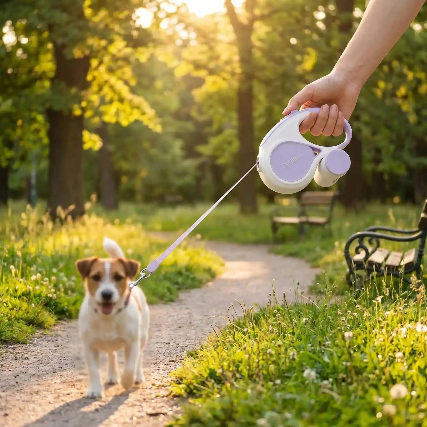 Laisse chien enrouleur | JappyHorizon™ - Jappy Toutou