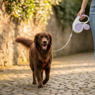 Laisse chien enrouleur • Laisse JappyHorizon™ : Design compact et léger