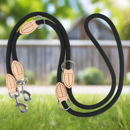 Laisse double pour chien - DuoToutous™ : Promenades sans stress - JappyToutou