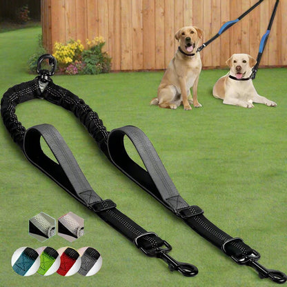 Laisse double pour chien - DuoWalk™ : la solution anti - emmêlement parfaite - Jappy Toutou