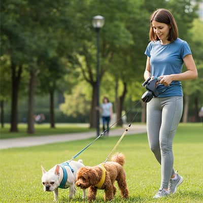 Laisse double pour Chien | JappyTandem™ - Jappy Toutou