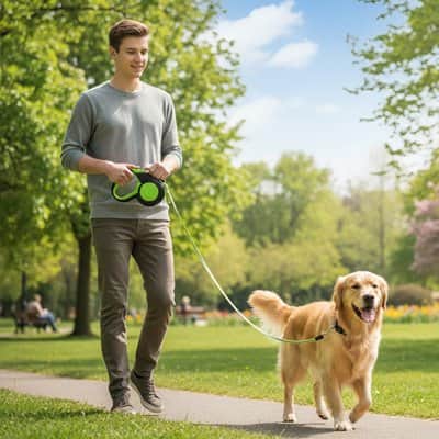 Laisse enrouleur pour chien | Fil Complice™ - Jappy Toutou