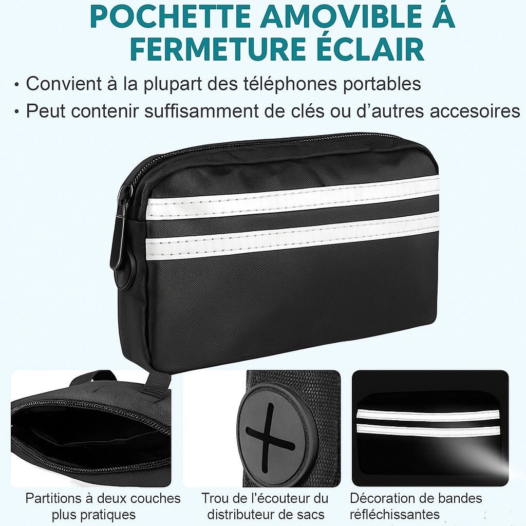 Laisse main libre chien / Double , Simple laisse multiple usage - Jappy Toutou