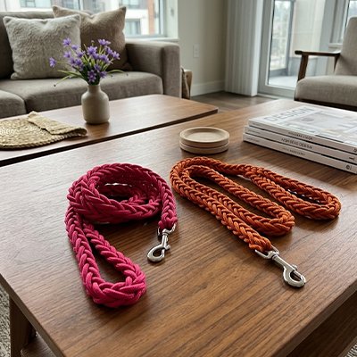 Laisse pour Chien • JappyDouceMarche™ : Matière tressée robuste