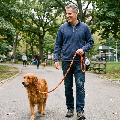 Laisse pour Chien • JappyDouceMarche™ : Poignée de préhension confortable
