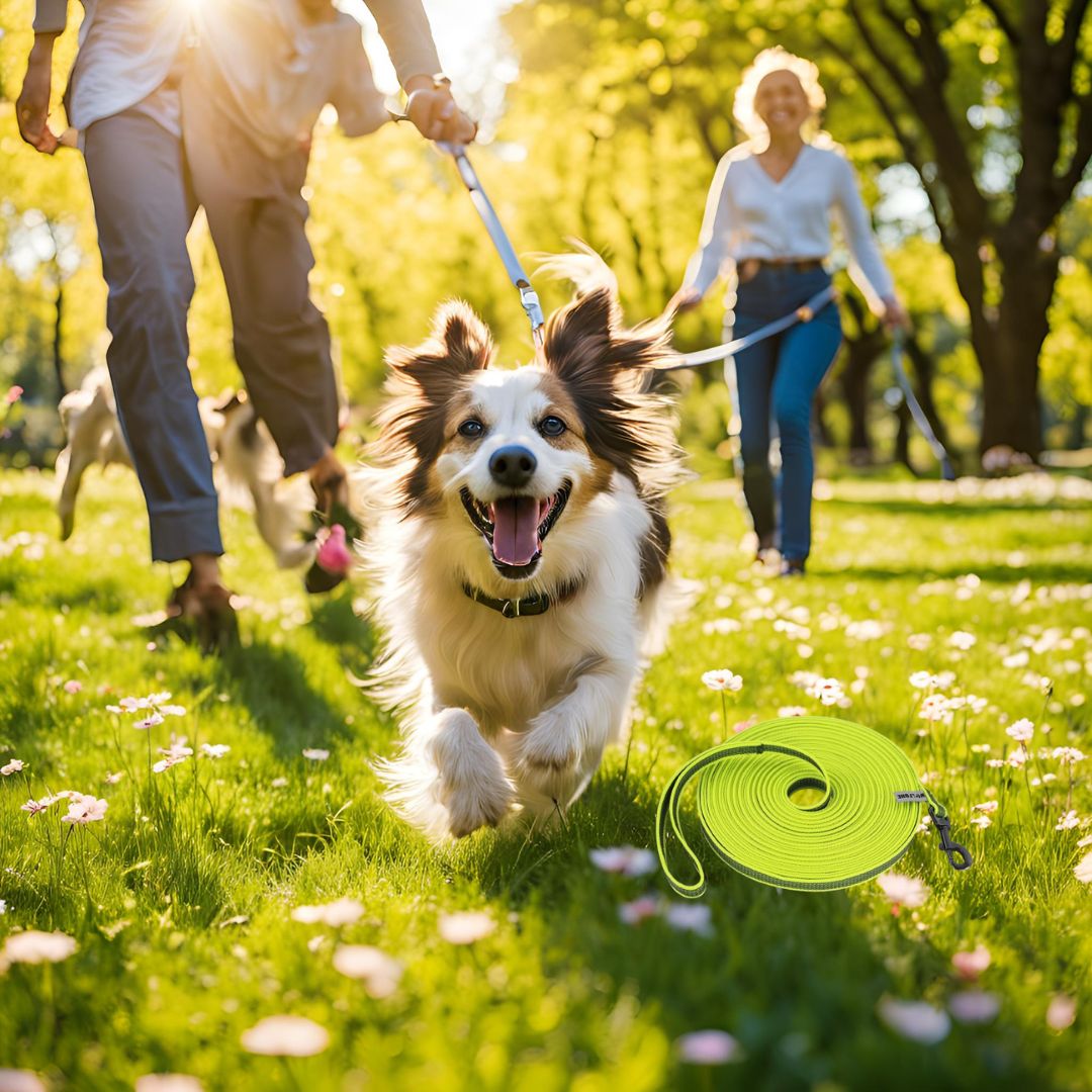Longe pour chien : L'Idéal pour Éduquer votre Compagnon en Liberté, en Confiance - www.JappyToutou.com