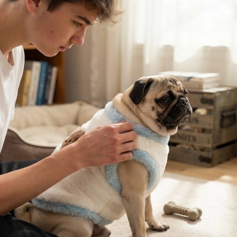 Pull pour Chien | Jappy CosyBearBleu™ : Fabrication résistante