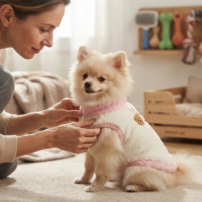 Pull pour Chien | Jappy RoseCosyBear™ : Coupe ergonomique