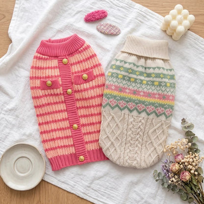 Pull pour Chien • JappySoft™ : Ouverture ventrale boutonnée