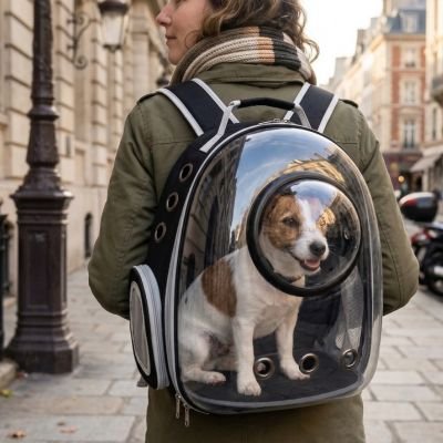 Sac a dos chien • JappyVoyage™ : Hublot avec ouvertures d'aération