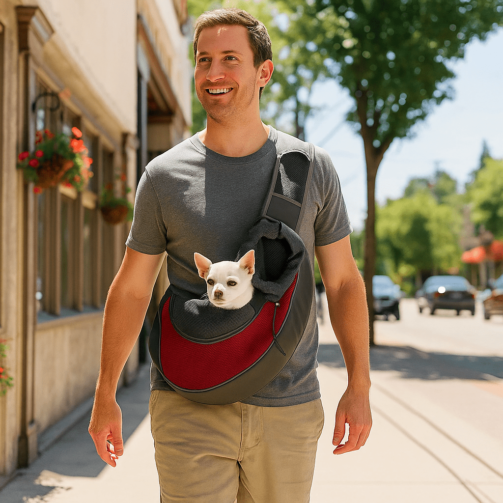 Sac de transport chien CouCou-Chien™ : transformez vos sorties rouge