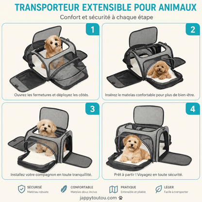 Sac de transport pour Chien | Jappy en Escapade™ - Jappy Toutou