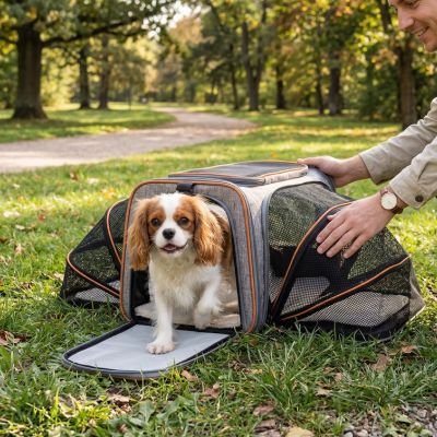 Sac de transport pour Chien • JappyRando™ : Ventilation optimale: parois en maille
