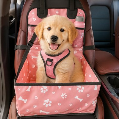 Siege auto chien•JappySiègeRose™: Bord de sécurité renforcé