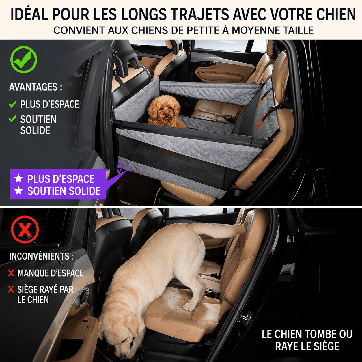 SIEGE auto pour chien | JappyConduite Sûre™ - Jappy Toutou