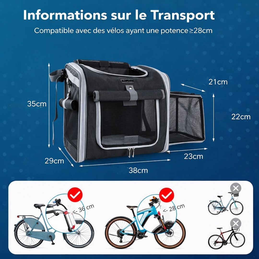 Vélo Panier chien | Jappy3Way™ multifonction - Jappy Toutou