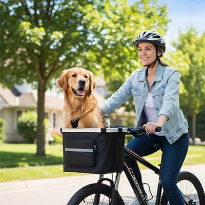 Vélo panier Chien | JappyNomade Luxe™ Sécurisé - Jappy Toutou