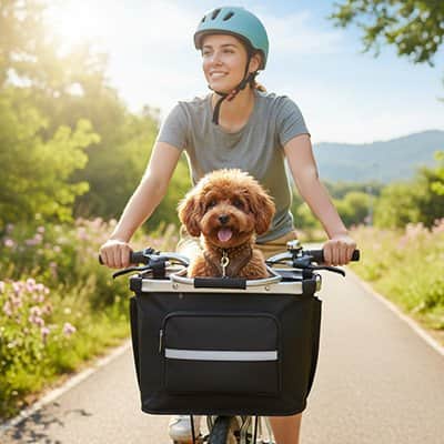 Vélo panier Chien | JappyNomade Luxe™ Sécurisé - Jappy Toutou